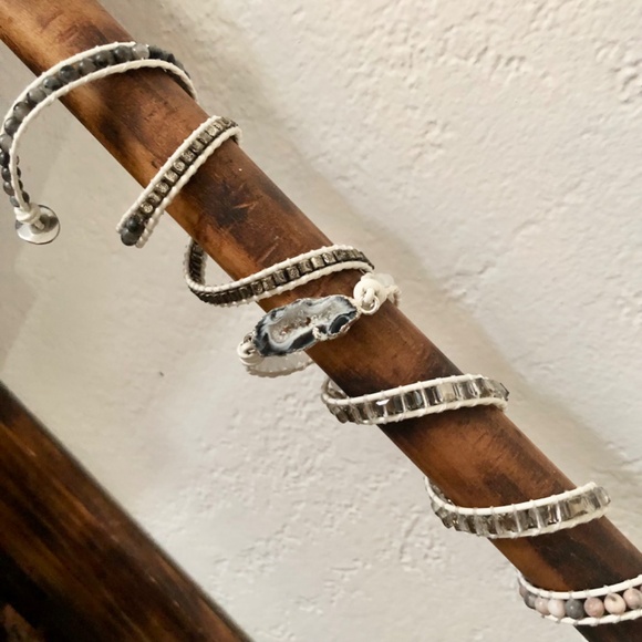 3 Foot Long Gem Beads Agate Geode Slice Wrap Jewellery Piece - Picture 6 of 8